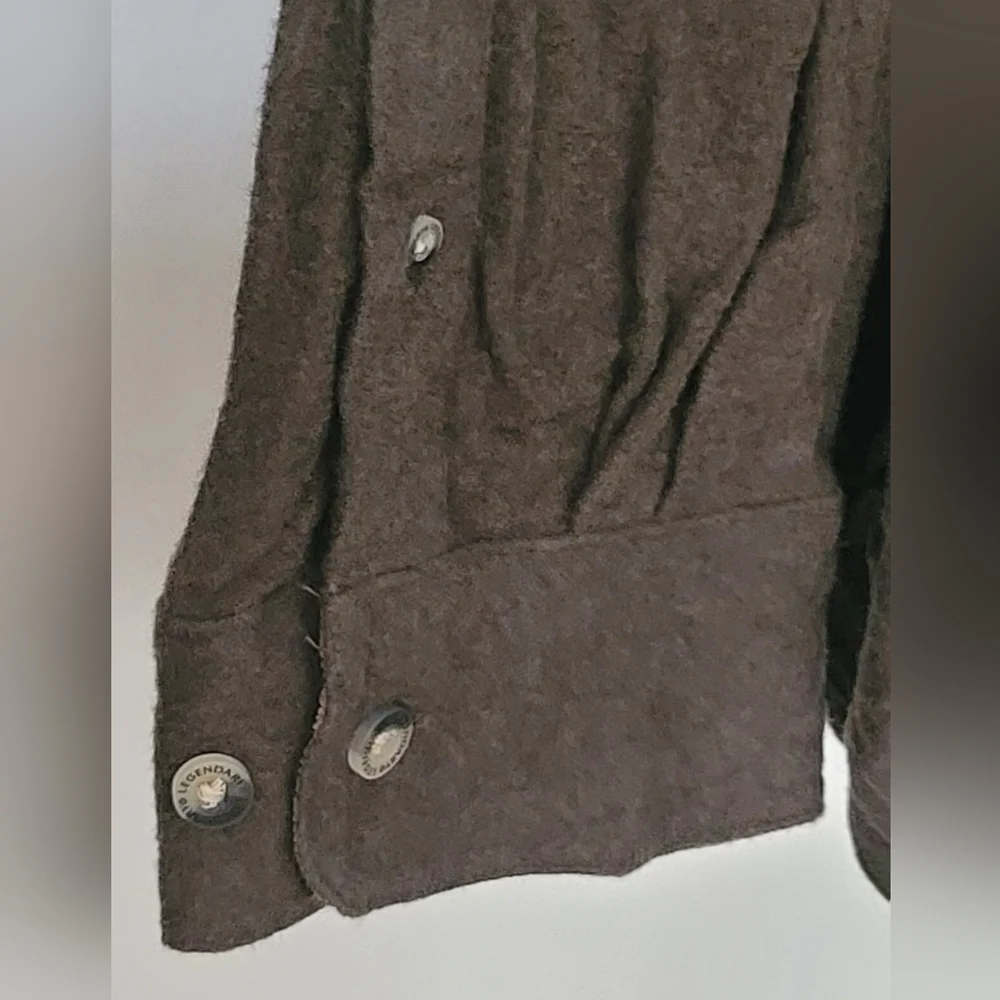 Legendary‎ Whitetails Flannel Button Down Overshirt Size XLT Green - Picture 5 of 12